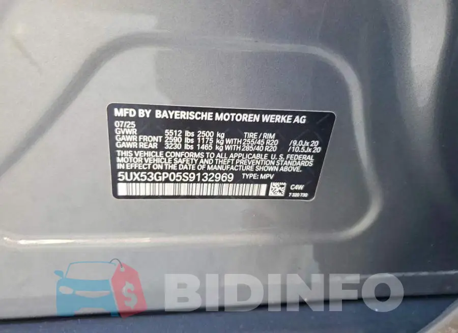 5UX53GP05S9132969 Photo# 13