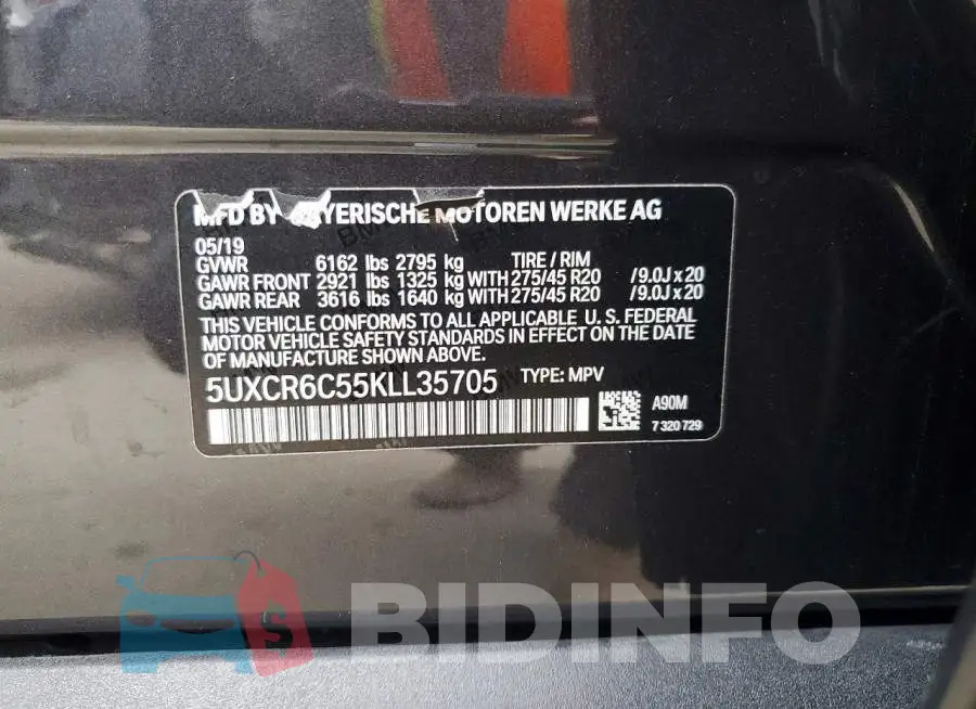 5UXCR6C55KLL35705 Photo# 13