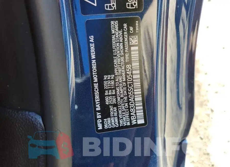 WBA83DA05SCT05458 Photo# 12