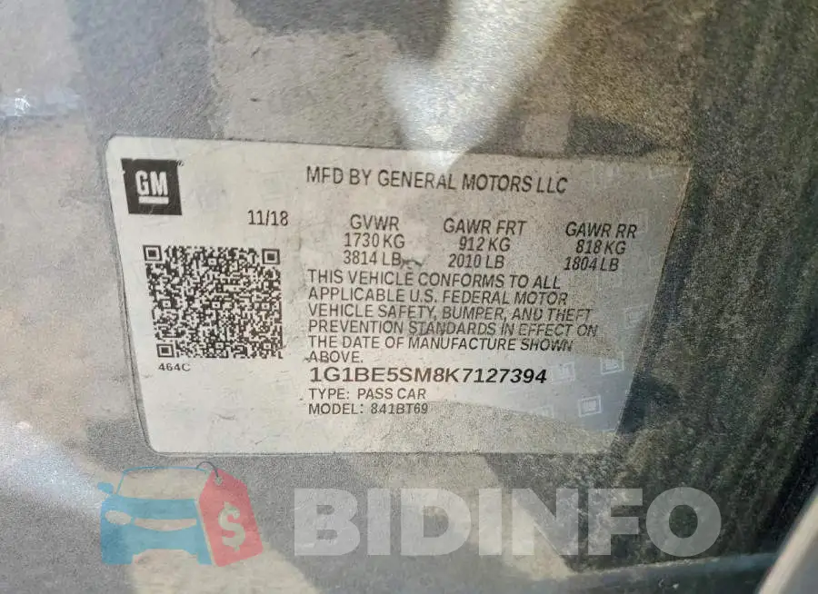 1G1BE5SM8K7127394 Photo# 12