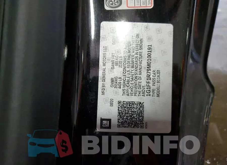 1G1FF1R79M0100191 Photo# 12