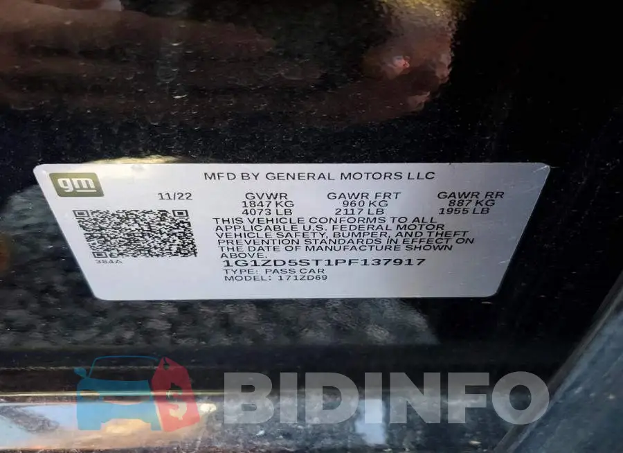 1G1ZD5ST1PF137917 Photo# 12