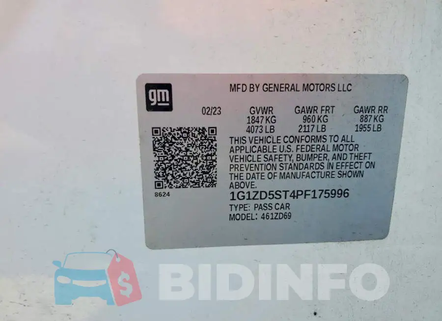 1G1ZD5ST4PF175996 Photo# 12
