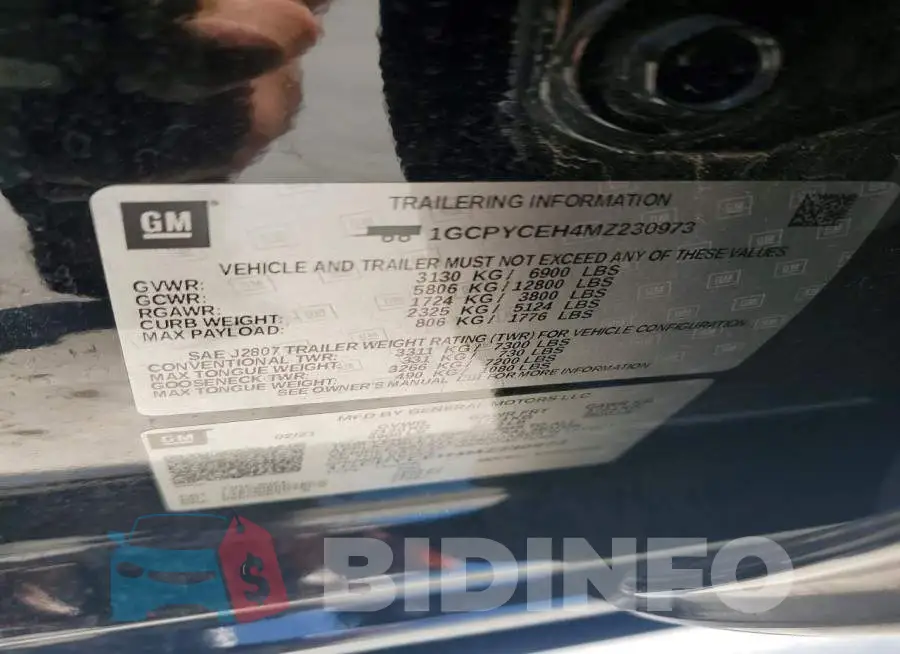 1GCPYCEH4MZ230973 Photo# 12