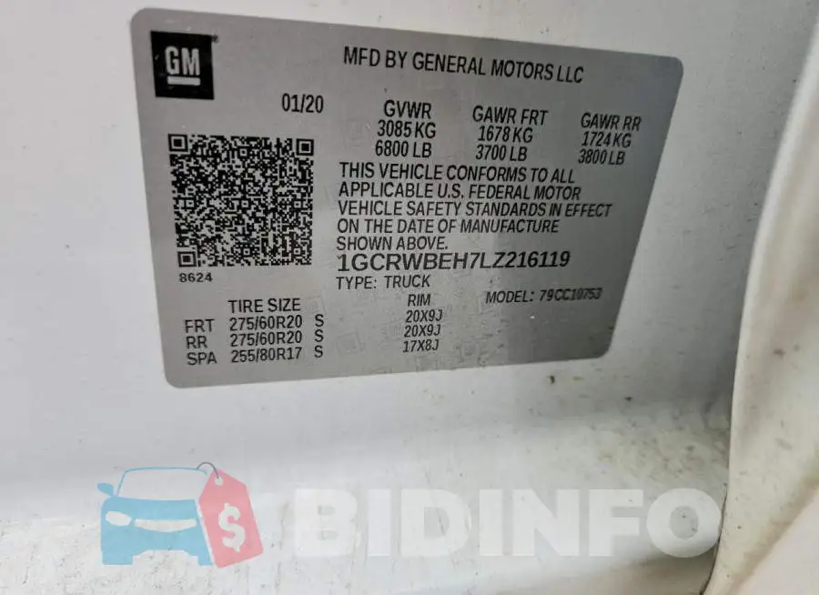 1GCRWBEH7LZ216119 Photo# 13