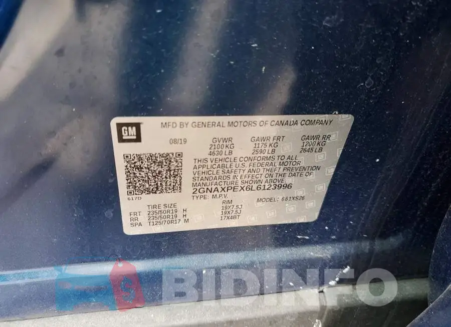 2GNAXPEX6L6123996 Photo# 12