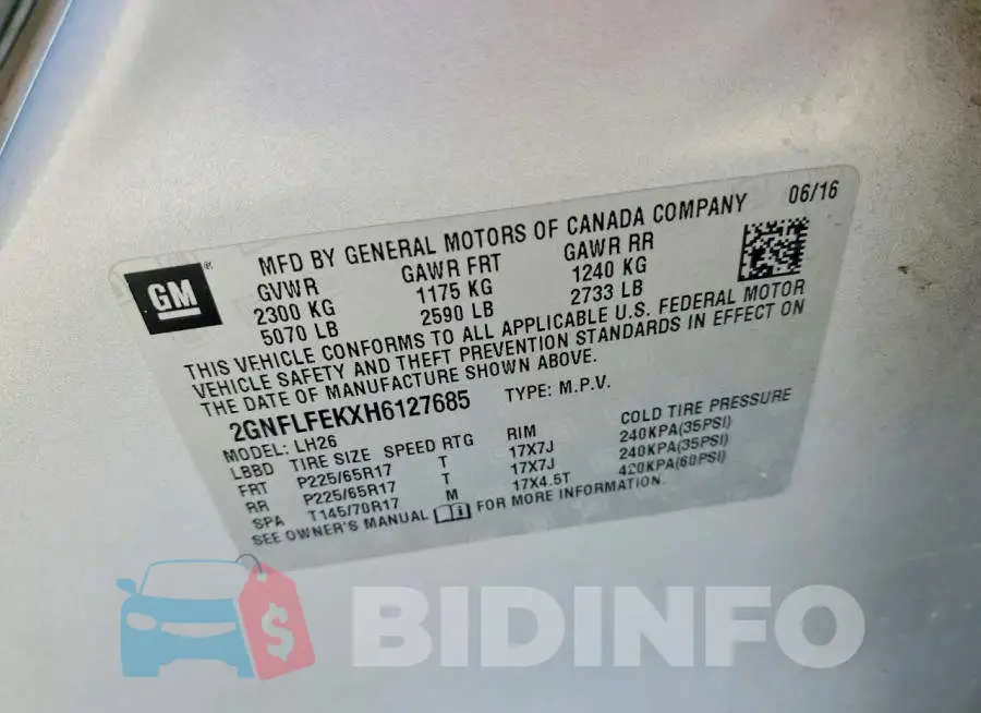 2GNFLFEKXH6127685 Photo# 12