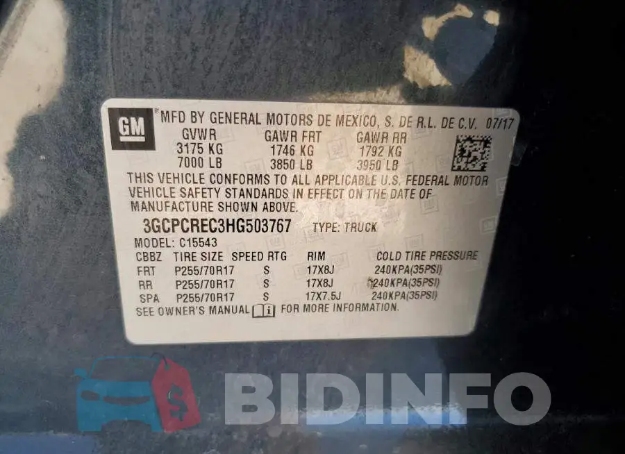 3GCPCREC3HG503767 Photo# 12