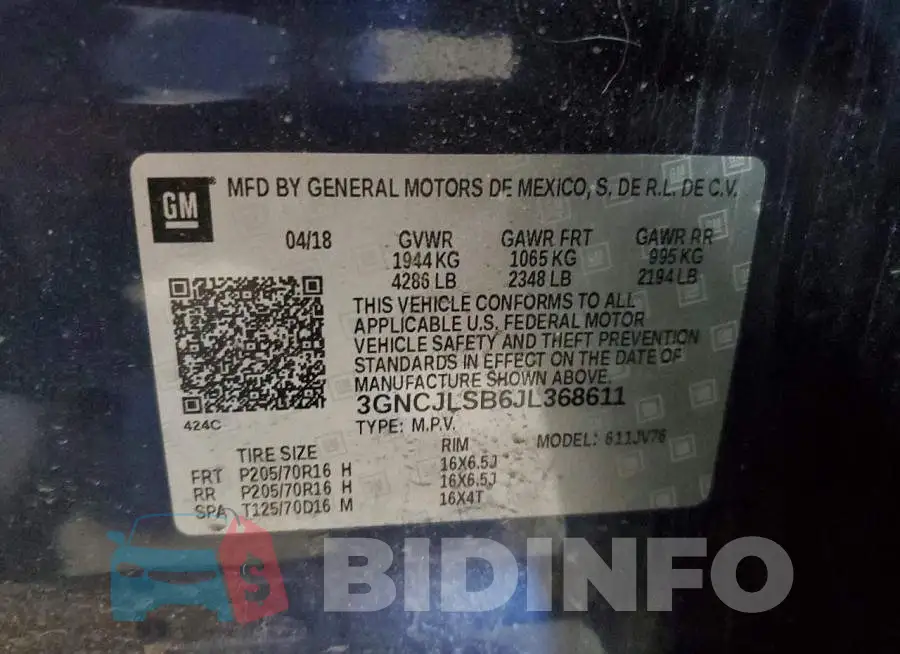 3GNCJLSB6JL368611 Photo# 13
