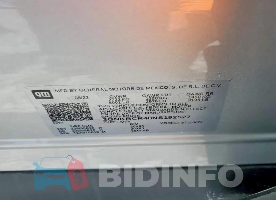 3GNKBCR48NS192527 Photo# 13