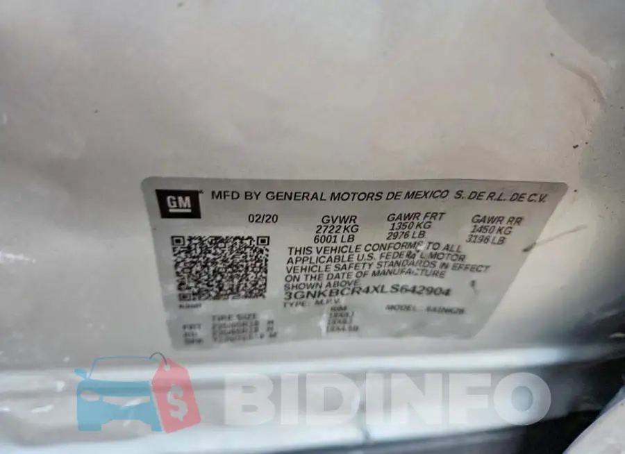3GNKBCR4XLS642904 Photo# 13