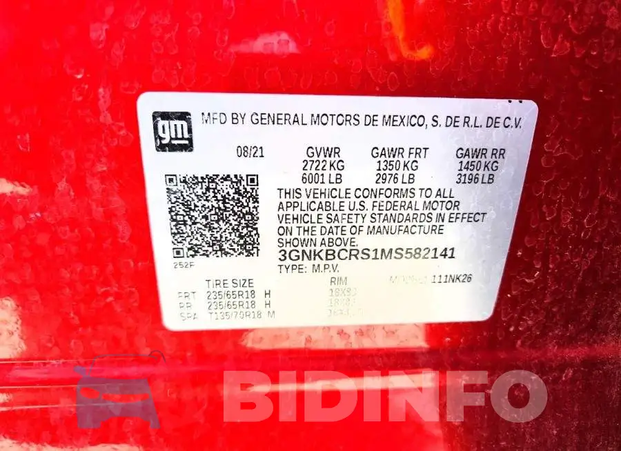 3GNKBCRS1MS582141 Photo# 14