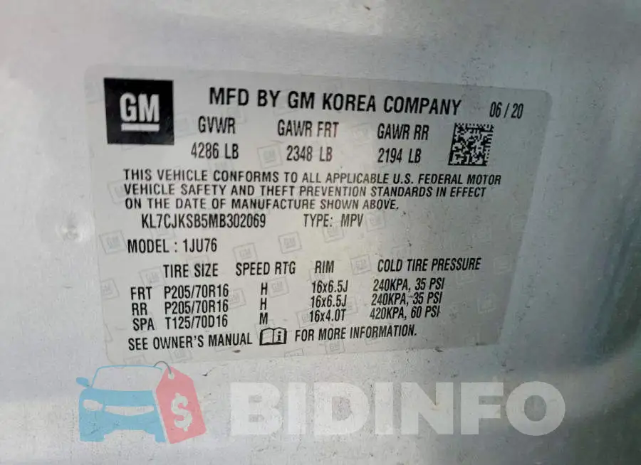 KL7CJKSB5MB302069 Photo# 13