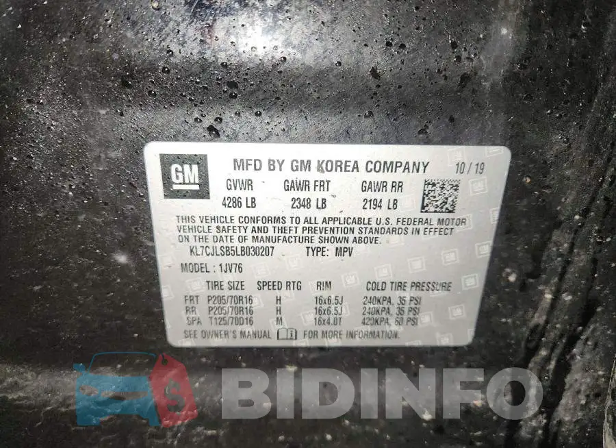 KL7CJLSB5LB030207 Photo# 13