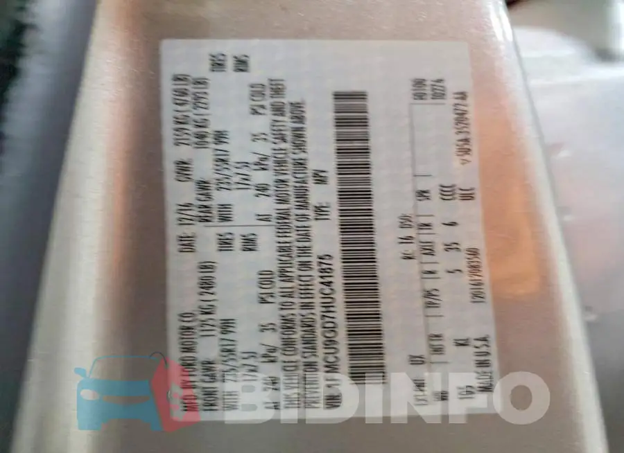 1FMCU9GD7HUC41875 Photo# 13