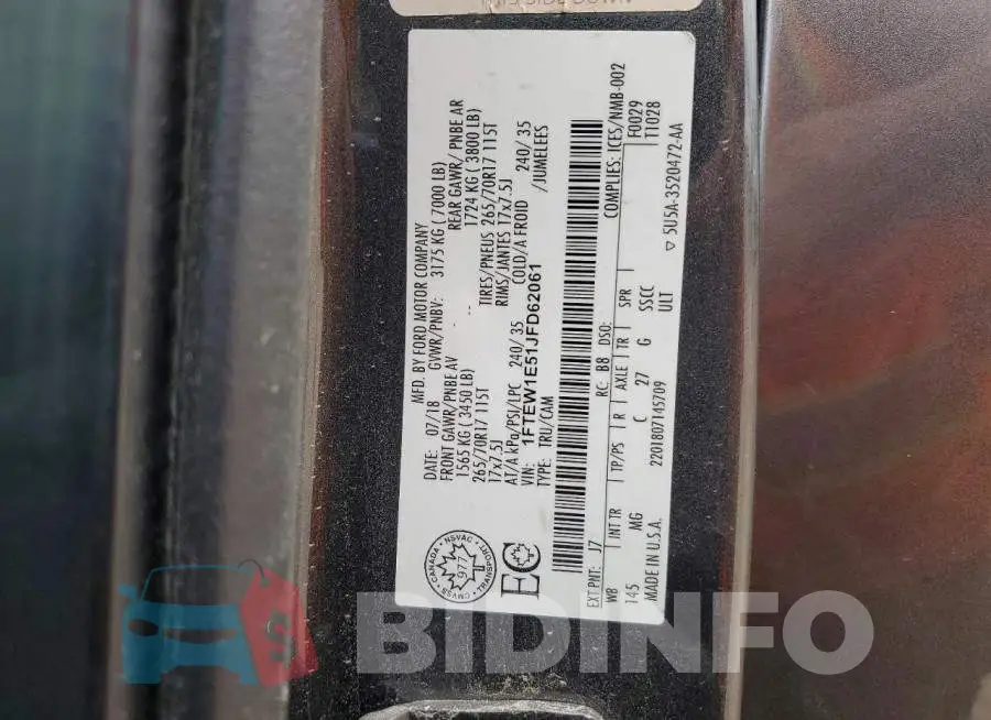 1FTEW1E51JFD62061 Photo# 12