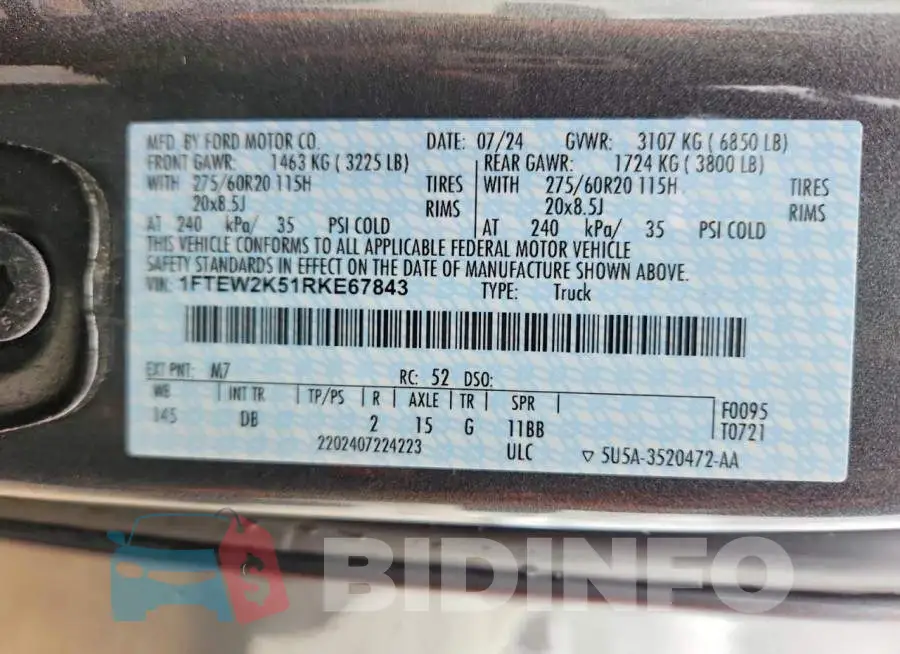 1FTEW2K51RKE67843 Photo# 13