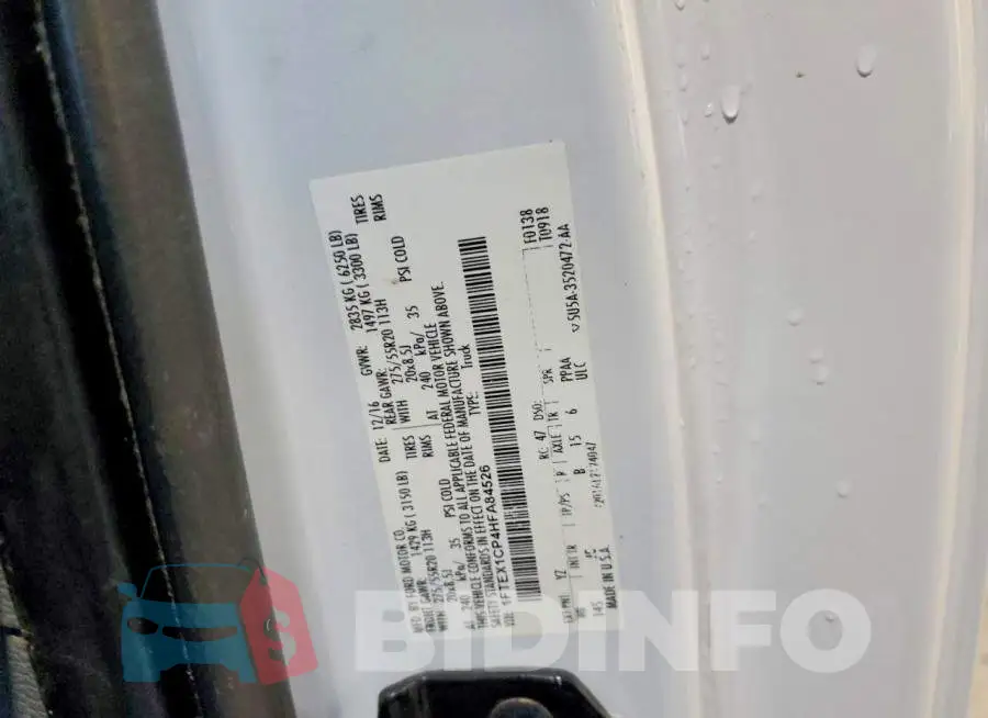 1FTEX1CP4HFA84526 Photo# 12