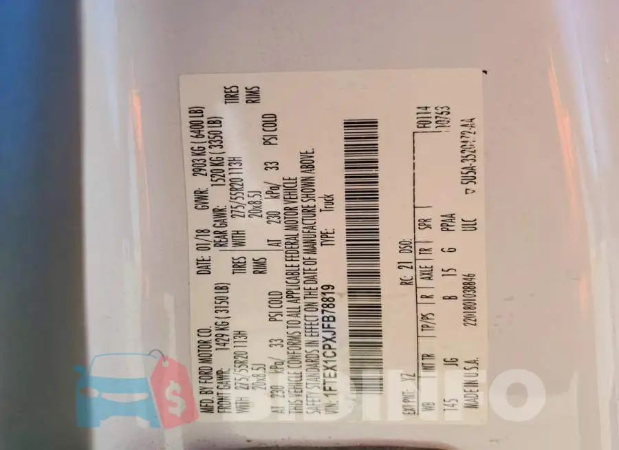 1FTEX1CPXJFB78819 Photo# 12