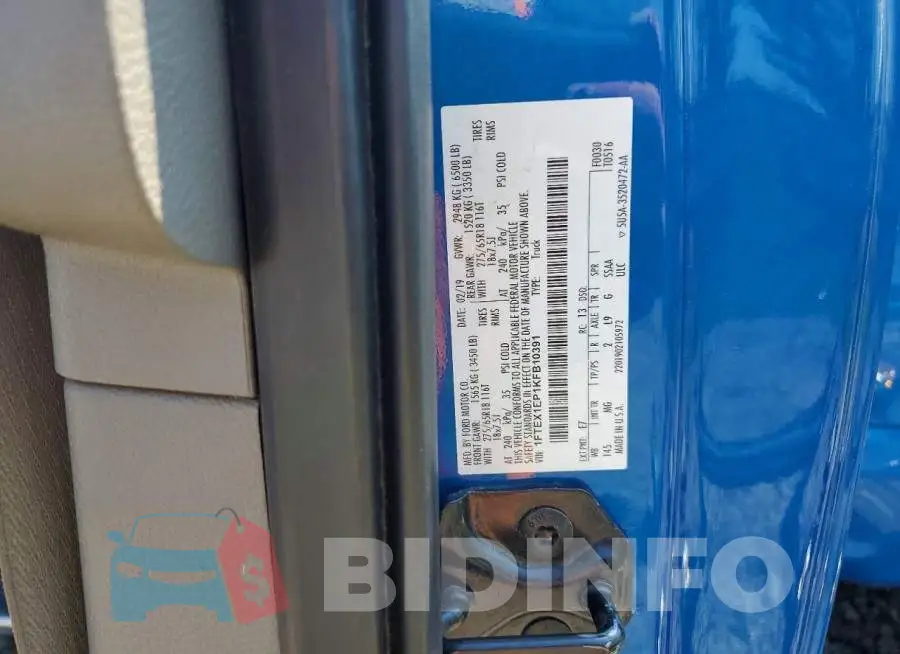 1FTEX1EP1KFB10391 Photo# 13