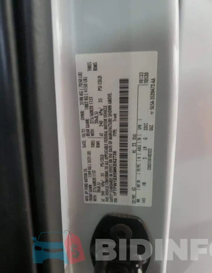 1FTFW1E85MKE62738 Photo# 12