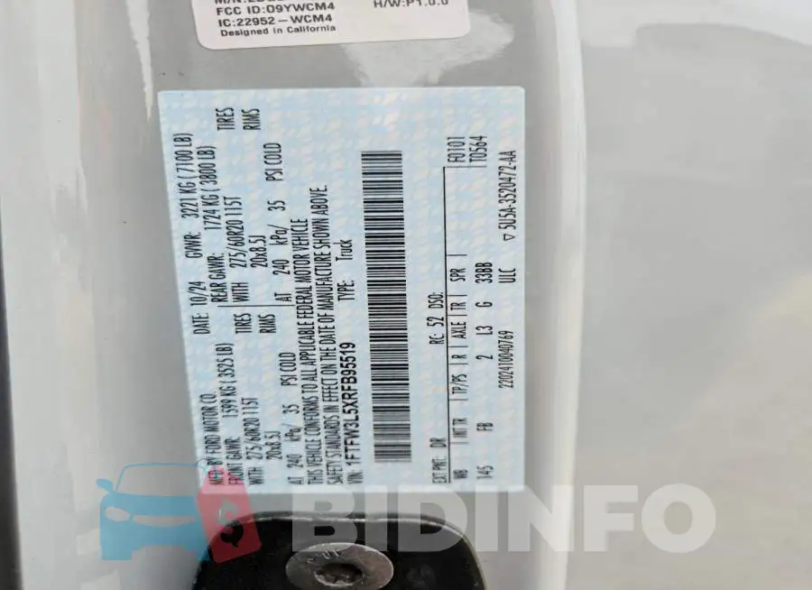 1FTFW3L5XRFB95519 Photo# 12