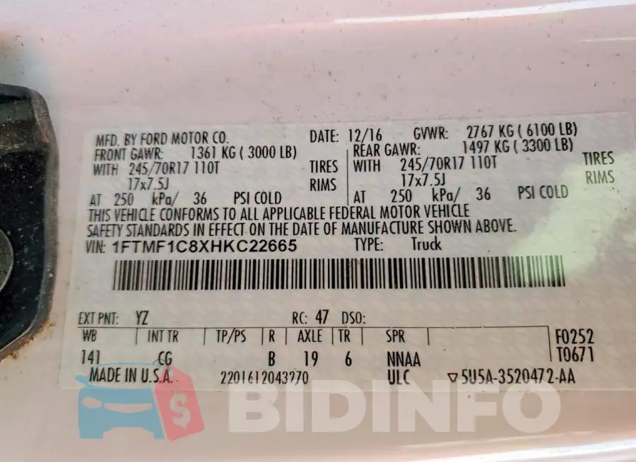 1FTMF1C8XHKC22665 Photo# 12