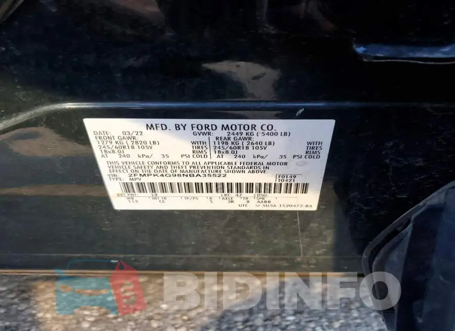 2FMPK4G98NBA35522 Photo# 13
