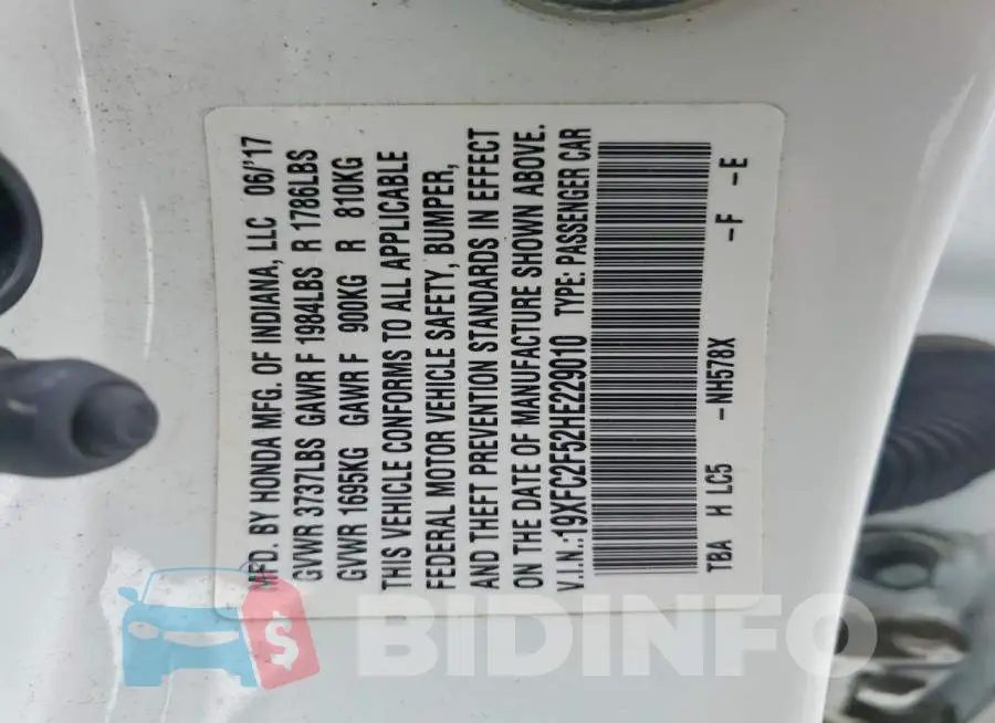 19XFC2F52HE229010 Photo# 12