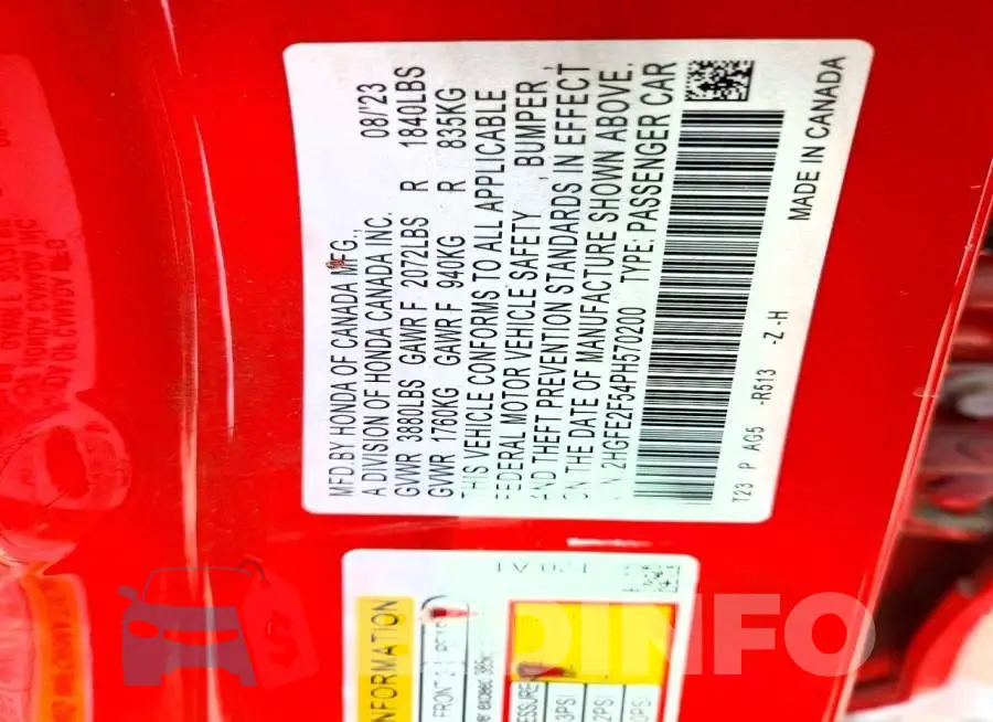 2HGFE2F54PH570200 Photo# 12