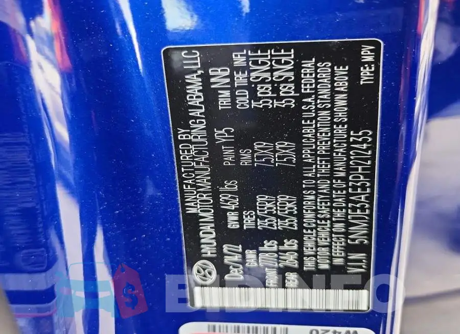 5NMJE3AE3PH212435 Photo# 14