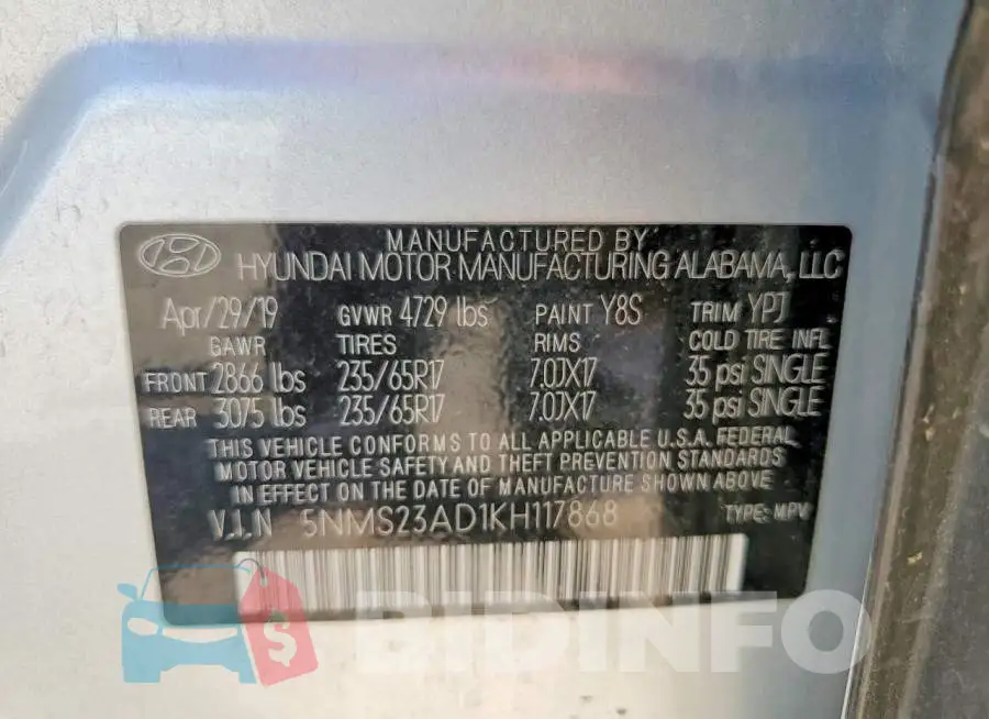 5NMS23AD1KH117868 Photo# 12