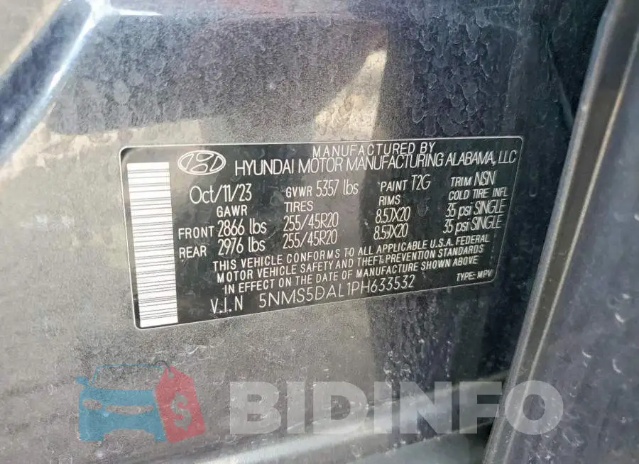 5NMS5DAL1PH633532 Photo# 13