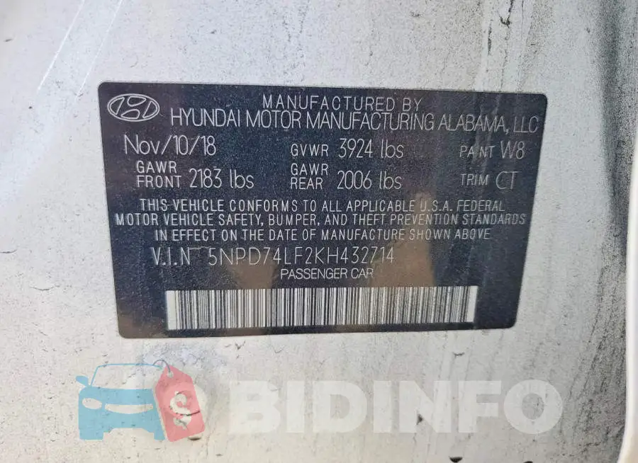 5NPD74LF2KH432714 Photo# 12