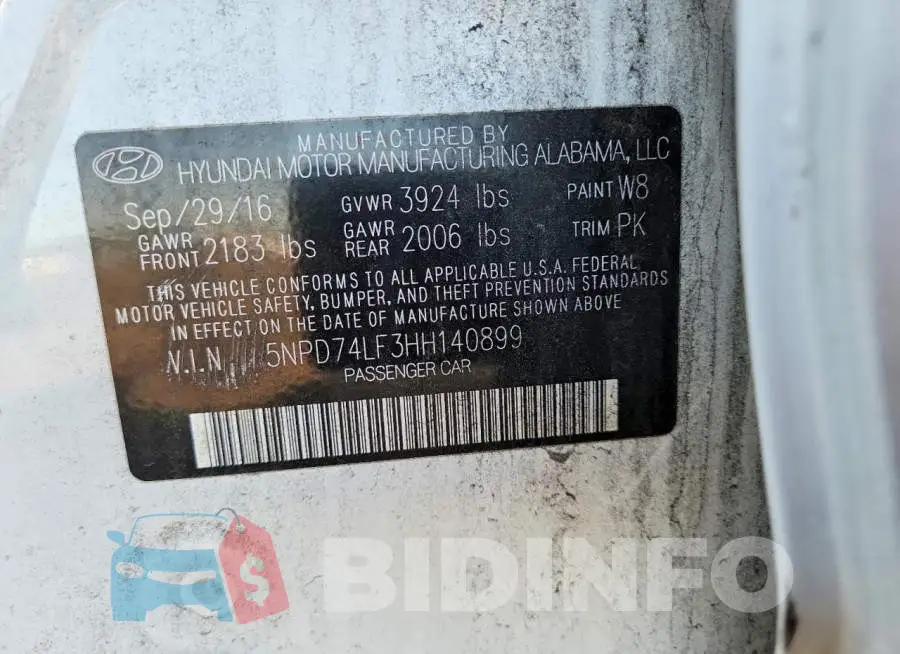 5NPD74LF3HH140899 Photo# 12