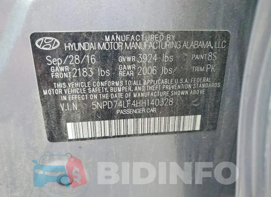5NPD74LF4HH140328 Photo# 12