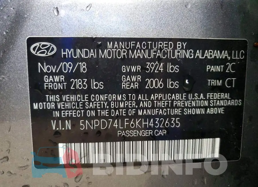 5NPD74LF6KH432635 Photo# 12