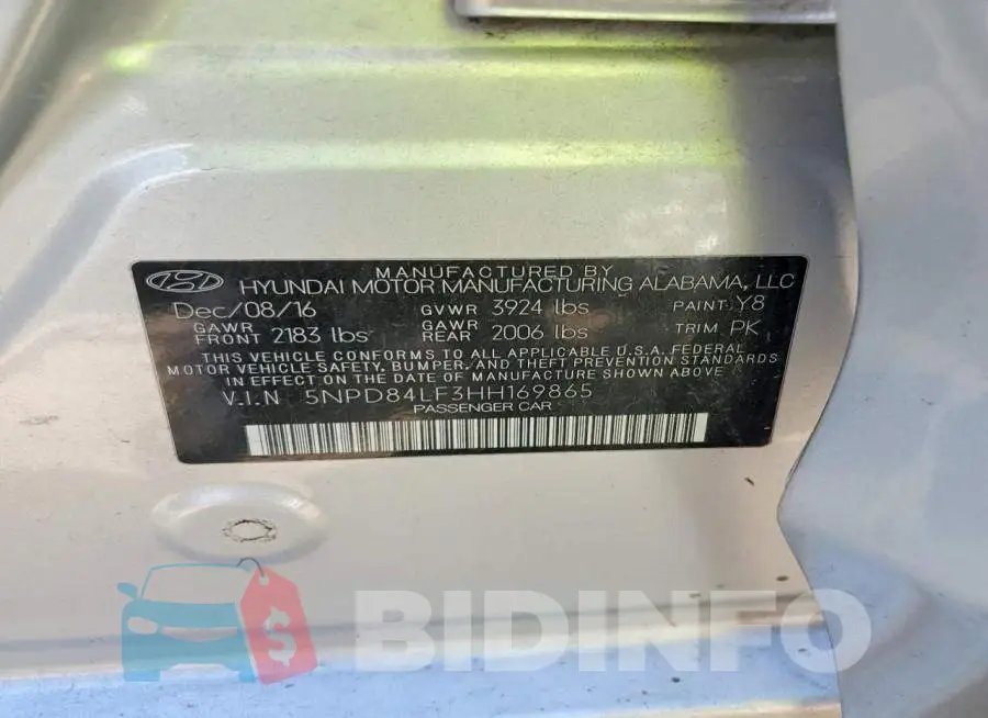 5NPD84LF3HH169865 Photo# 13