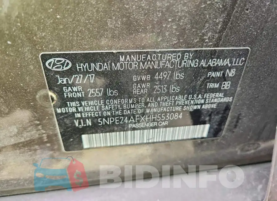 5NPE24AFXHH553084 Photo# 12