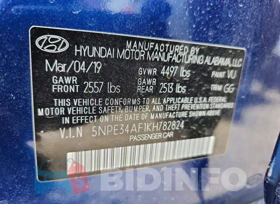 5NPE34AF1KH782824 Photo# 12