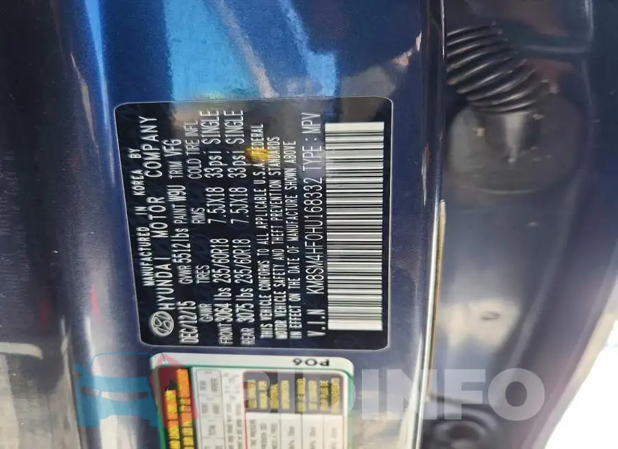 KM8SM4HF0HU168332 Photo# 13