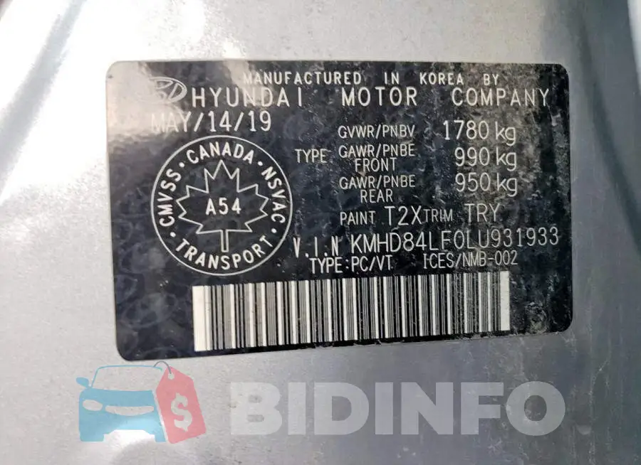 KMHD84LF0LU931933 Photo# 13