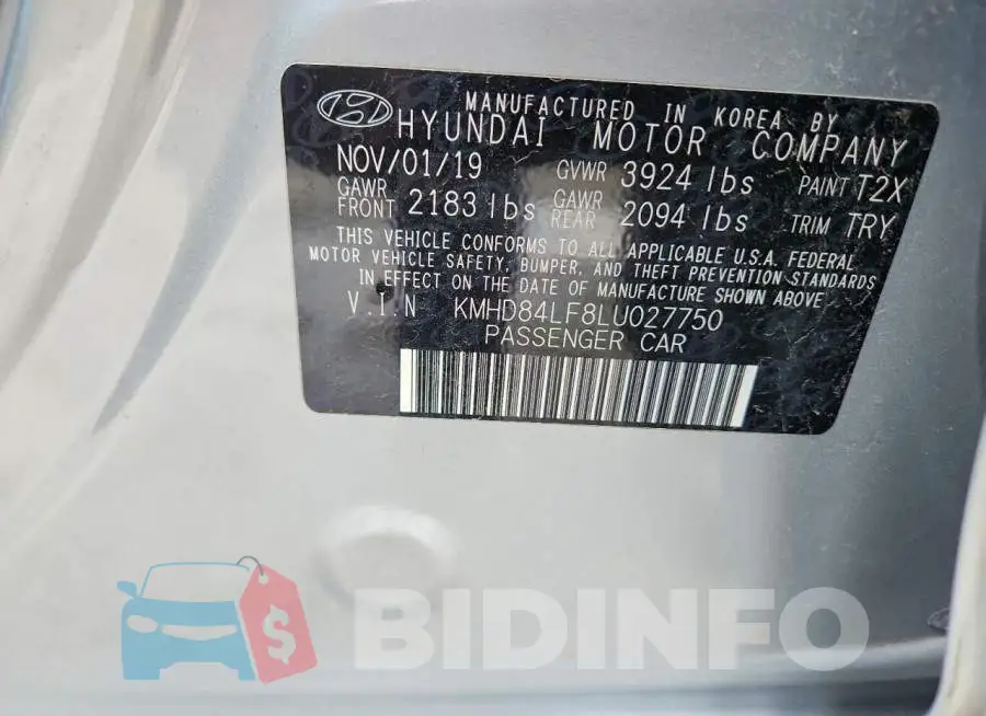 KMHD84LF8LU027750 Photo# 12