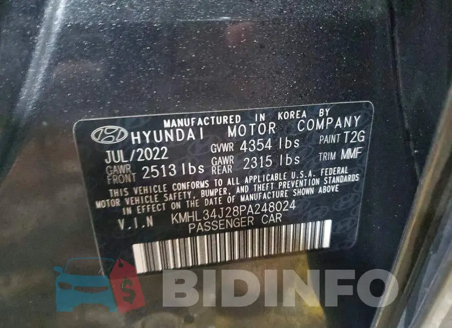 KMHL34J28PA248024 Photo# 12