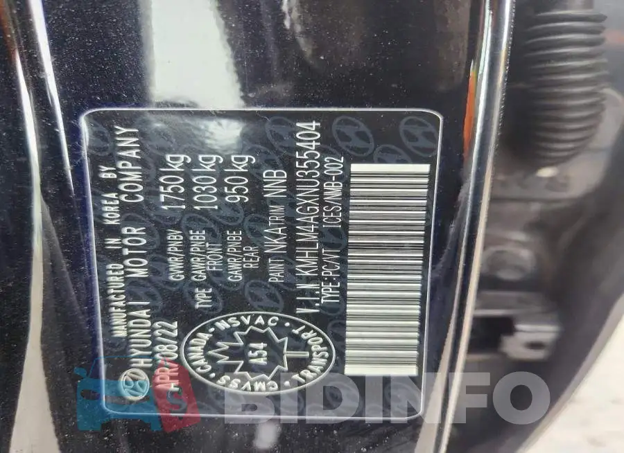 KMHLM4AGXNU355404 Photo# 12