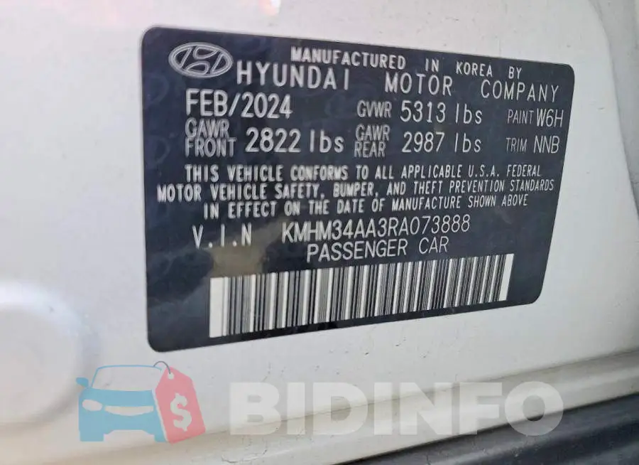 KMHM34AA3RA073888 Photo# 12
