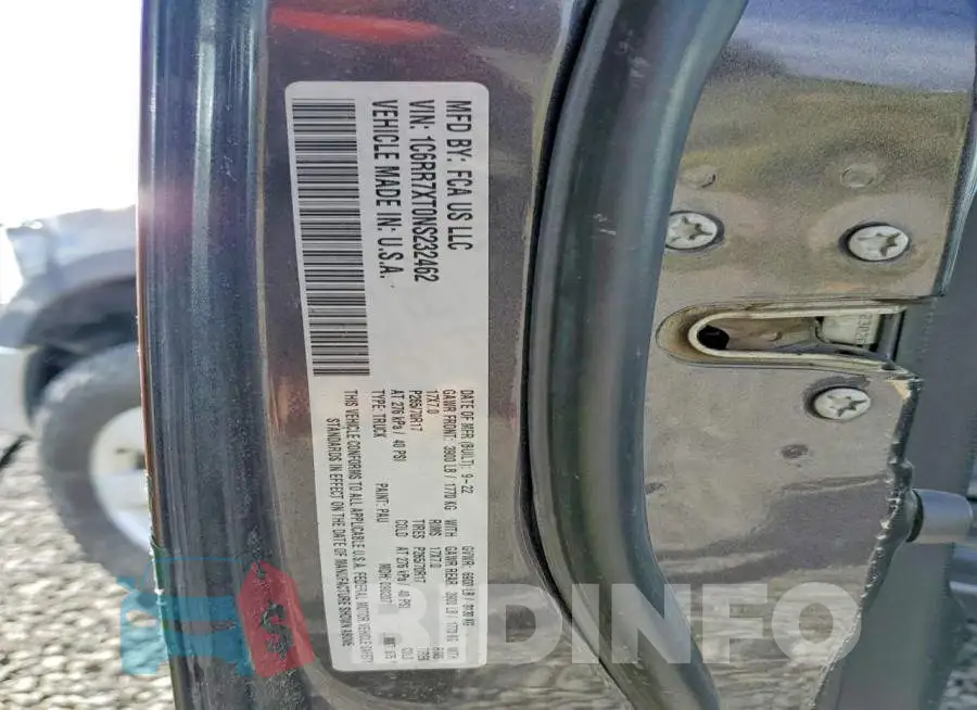 1C6RR7XT0NS232462 Photo# 13
