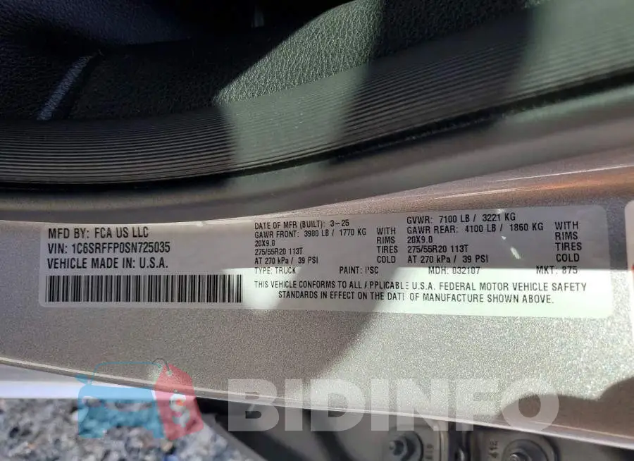 1C6SRFFP0SN725035 Photo# 12