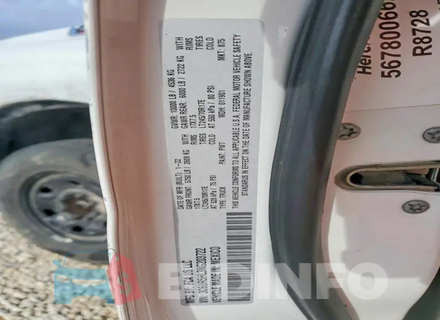 3C6UR5HL3NG203722 Photo# 12