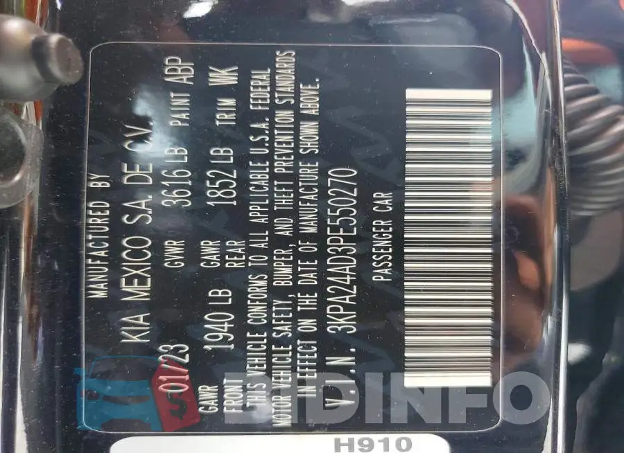 3KPA24AD3PE550270 Photo# 13
